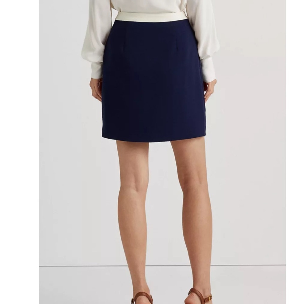 NWT Women’s LAUREN RALPH LAUREN Button front two tone pencil skirt- Size 14 - Picture 2 of 9